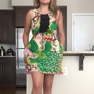 Anthropologie muulinette soeurs bright mini dress